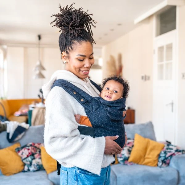 ByKay Click Carrier Classic Draagzak - Wool - Navy Melee - Afbeelding 3