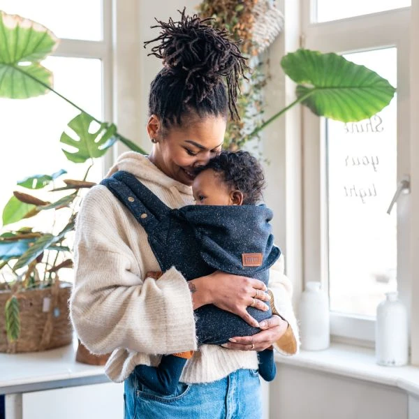 ByKay Click Carrier Classic Draagzak - Wool - Navy Melee - Afbeelding 4