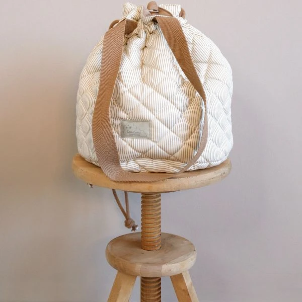 Cam Cam Copenhagen Classic Stripes Project Bag - Camel - Afbeelding 4