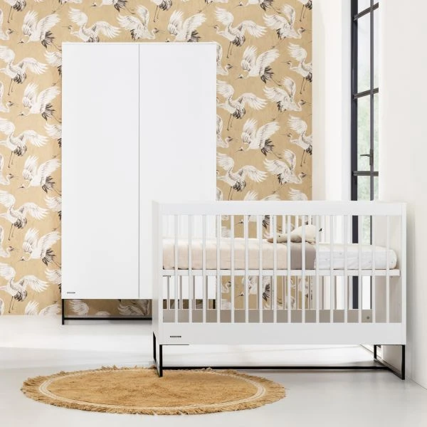 Kidsmill Modular 2 Babybed Mat Wit - Zwart - 70 X 140 Cm - Afbeelding 3