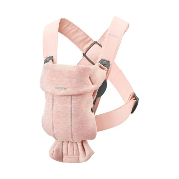 BabyBjörn Mini 3D Jersey Draagzak Lichtroze - Image 2