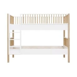 Bopita Mika Combi - Stapelbed Wit / Eiken 90 X 200