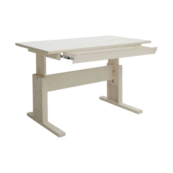 LIFETIME Kidsrooms Bureau Klein Verstelbaar Met Lade Whitewash - Afbeelding 2