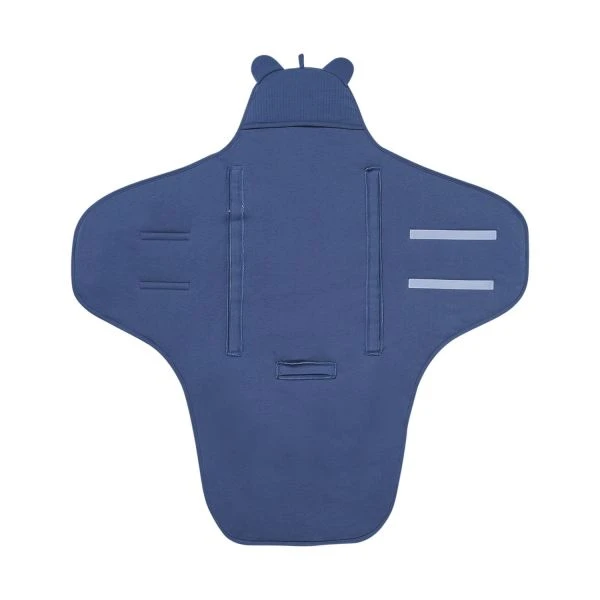 Jollein Basic Stripe Wikkeldeken Jeans Blue