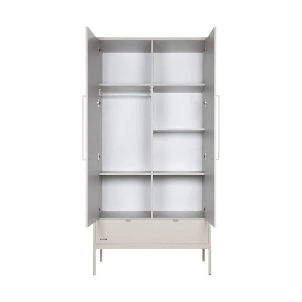 Kidsmill Amy Kledingkast 2-Deurs Oatmeal - Afbeelding 3