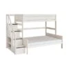 LIFETIME Kidsrooms Stapelbed Family Met Trapkast Whitewash 140 X 200 Cm