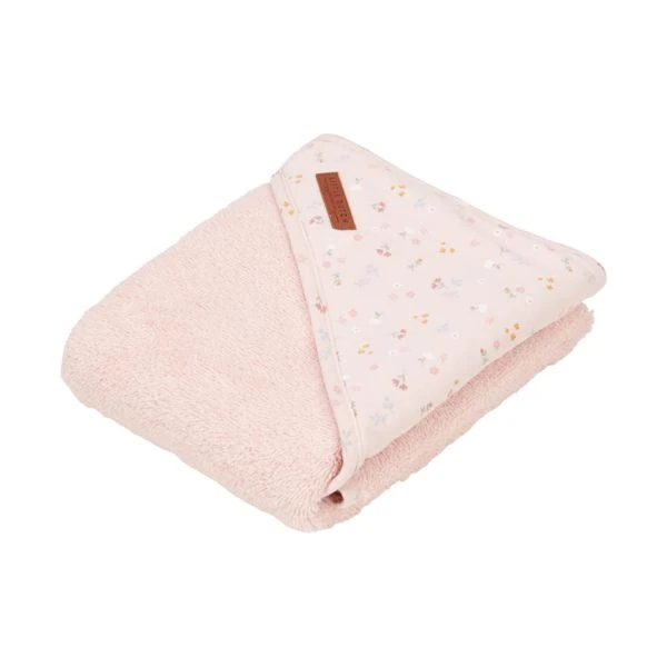 Little Dutch Little Pink Flowers Badcape Donkerroze - Afbeelding 2