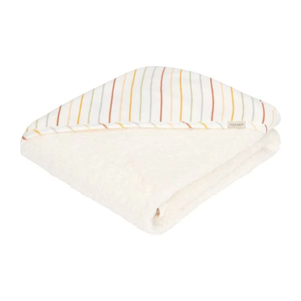 Little Dutch Vintage Sunny Stripes Badcape 100 X 100 Cm - Afbeelding 2