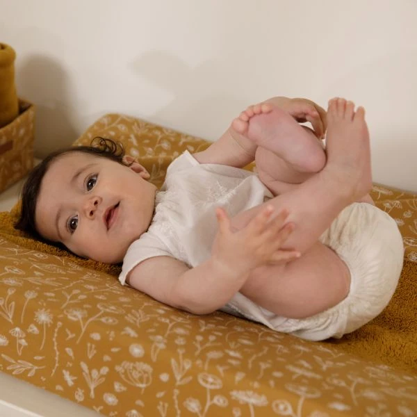 Little Dutch Wild Flowers Aankleedkussenhoes Ochre - Afbeelding 2