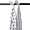 Meyco Zebra / Cheetah Swaddle Black 2 Stuks