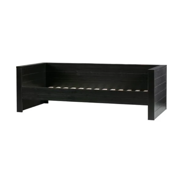 Woood Dennis Bedbank Grenen Zwart 90 X 200 Cm - Afbeelding 3