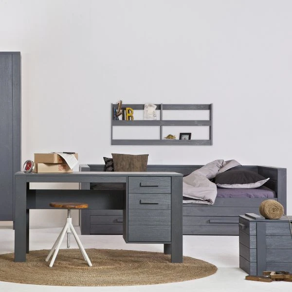 Woood Dennis Bedbank Steel Grey 90 X 200 Cm - Afbeelding 2